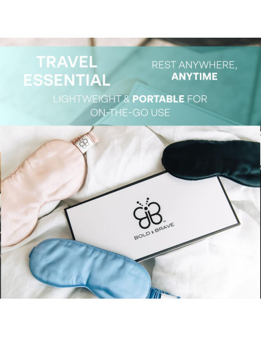 Máscara de Sueño 100% Seda de Morera Bold & Brave - Ligera y Suave