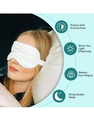 Máscara de Sueño 100% Seda de Morera Bold & Brave - Ligera y Suave