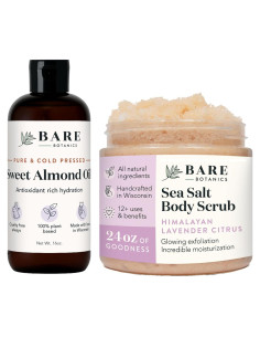 Aceite de Almendra Dulce 680g y Exfoliante Sal Himalaya 680g