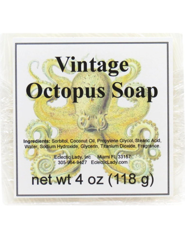 Jabón de Glicerina Aroma Lavanda Eclectic Lady Pulpo Vintage 113g