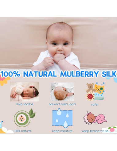 Funda de Cuna de Seda PROMEED 100% Morera 23 Momme Jirafa