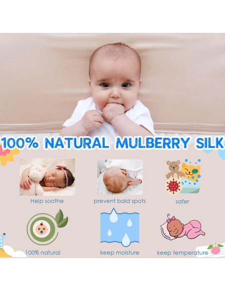 Funda de Cuna de Seda PROMEED 100% Morera 23 Momme Jirafa