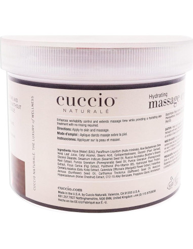 Crema de Masaje Cuccio Naturale 737g - Granada y Higo - Hidratante
