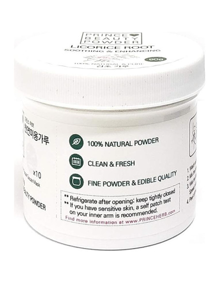 Polvo de Belleza Prince Natural 90g + 10 Hojas Mascarilla Facial