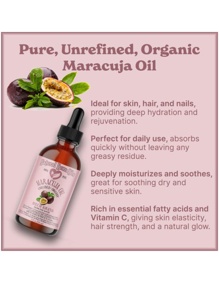 Aceite de Maracuyá 118ml Natural Born Oils - Hidratante Piel y Cabello