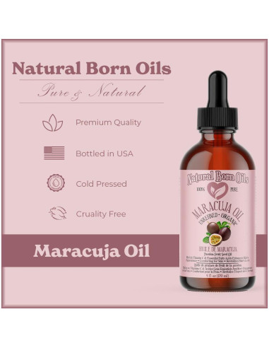 Aceite de Maracuyá 118ml Natural Born Oils - Hidratante Piel y Cabello