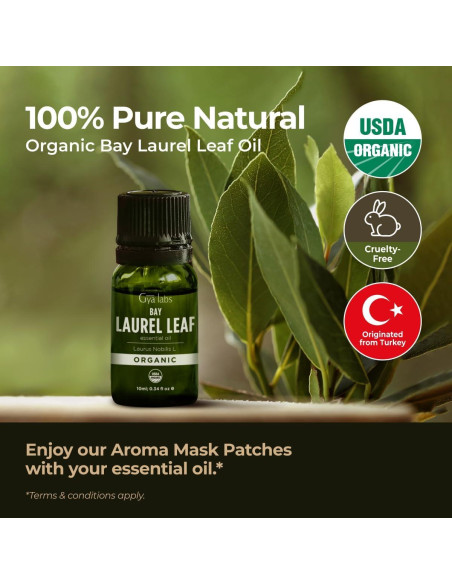 Aceite Esencial de Hoja de Laurel Orgánico Gya Labs 10 ml Aceite Esencial de Hoja de Laurel Orgánico Gya Labs 10 ml