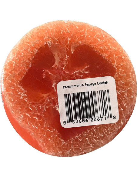 Jabón de Lufa Natural Bubble Shack Hawaii 113g Caqui y Papaya