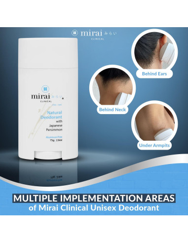Desodorante Natural Mirai Clinical 75g - Sin Aluminio y Fragancia