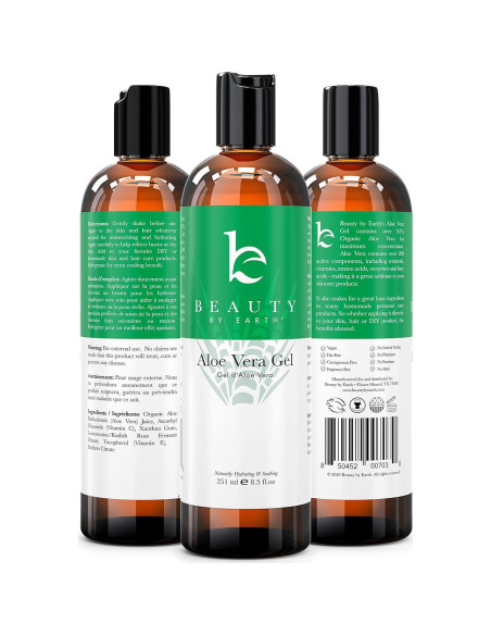 Gel de Aloe Vera Beauty by Earth 250 ml x2 - Hidratante Natural Gel de Aloe Vera Beauty by Earth 250 ml x2 - Hidratante Natural