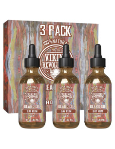 Aceite para Barba Bay Rum Viking Revolution 30 ml x3 - Natural