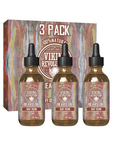 Aceite para Barba Bay Rum Viking Revolution 30 ml x3 - Natural