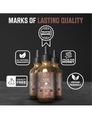Aceite para Barba Bay Rum Viking Revolution 30 ml x3 - Natural