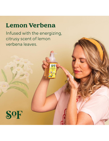 Jabón de Manos Espumoso SoF 8 oz - Hidratante Vegano Verbena de Limón