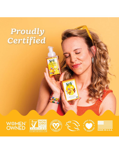 Jabón de Manos Espumoso SoF 8 oz - Hidratante Vegano Verbena de Limón