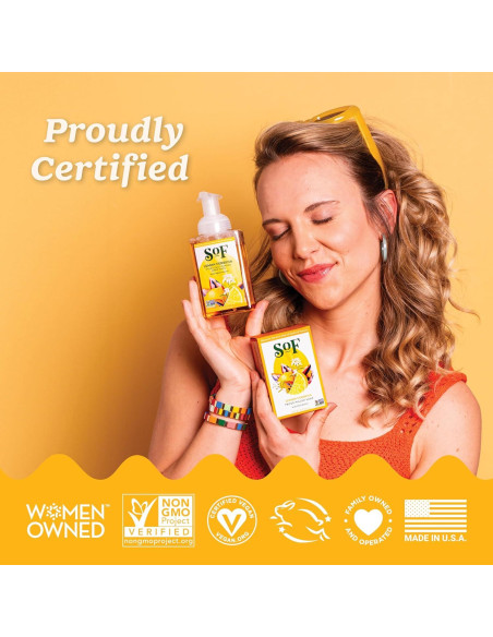 Jabón de Manos Espumoso SoF 8 oz - Hidratante Vegano Verbena de Limón