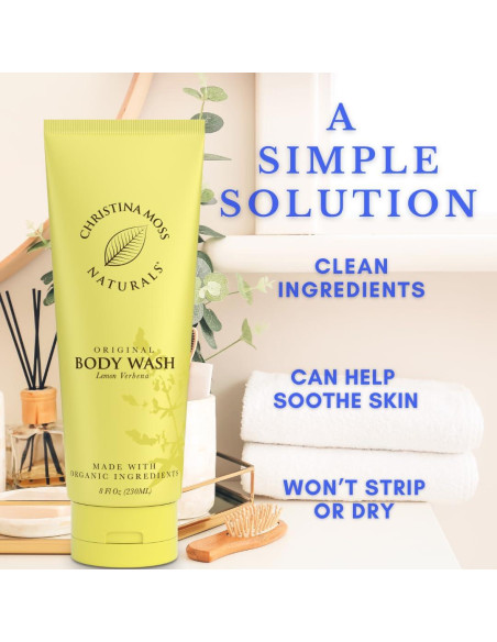 Jabón Corporal Christina Moss Naturals 236.6ml Verbena de Limón