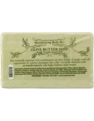 Jabón de Mantequilla de Oliva Sunaroma 141.75 g - Aromaterapia