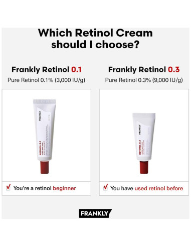Crema de Retinol 0.1% Frankly 30 ml - Antienvejecimiento y Hidratación
