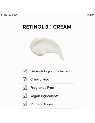Crema de Retinol 0.1% Frankly 30 ml - Antienvejecimiento y Hidratación