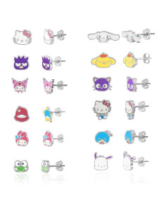 Pack 12 Pendientes Stud Hello Kitty - Joyería Oficial Sanrio