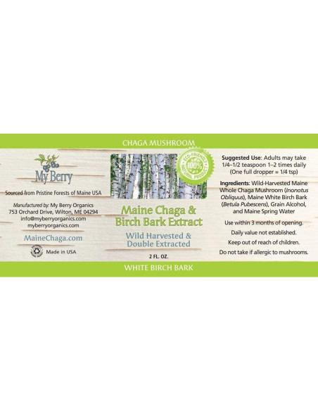Extracto Líquido de Hongo Chaga My Berry 60ml Doble Extracto