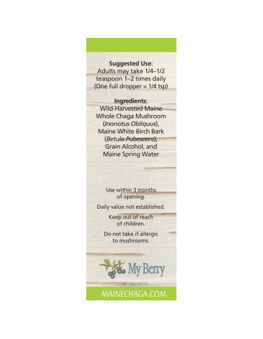 Extracto Líquido de Hongo Chaga My Berry 60ml Doble Extracto
