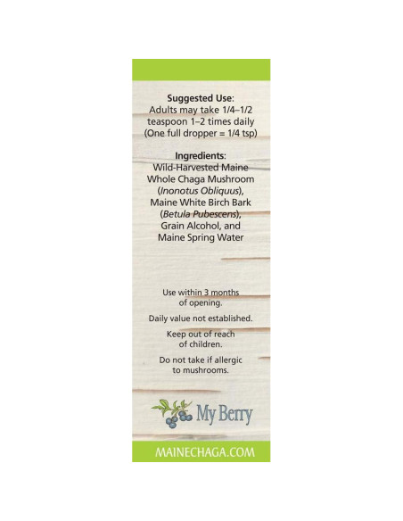 Extracto Líquido de Hongo Chaga My Berry 60ml Doble Extracto