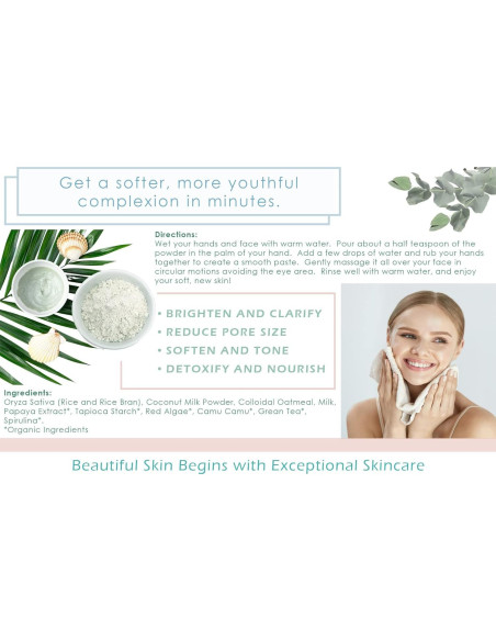 Exfoliante Facial Natural Fleur De Lis 59.5 g - Enzima Arroz y Papaya