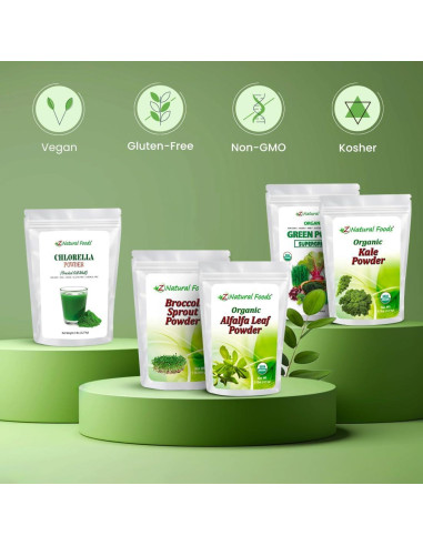 Polvo de Hoja de Alfalfa Orgánica Z Natural Foods 0.45 kg