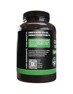 Cápsulas de Chlorella Puras 365 Unidades Ingredientes Originales 2