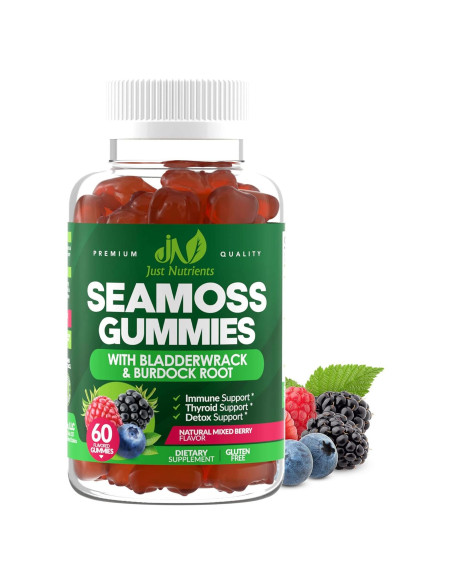 Gomitas de Musgo Marino Just Nutrients 3000mg - 60 Unidades