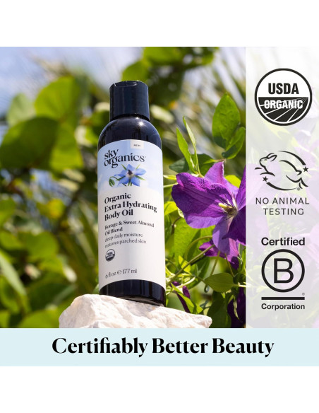 Aceite Corporal Hidratante Orgánico Sky Organics 177 ml