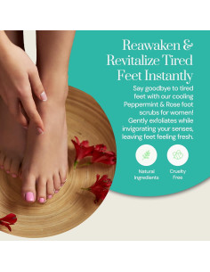 Exfoliante para Pies Soapstones Happy Feet 200mL Menta y Rosa 2