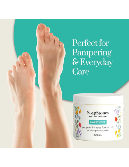 Exfoliante para Pies Soapstones Happy Feet 200mL Menta y Rosa