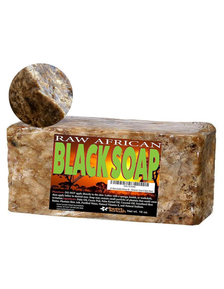 Jabón Negro Africano Premium Sweet Sunnah 450g Hidratante