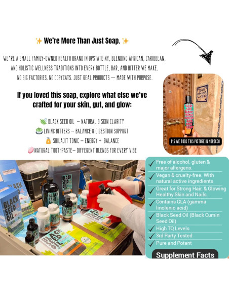 Jabón Negro Africano Premium Sweet Sunnah 450g Hidratante