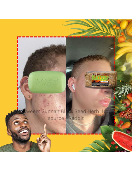 Jabón Negro Africano Premium Sweet Sunnah 450g Hidratante