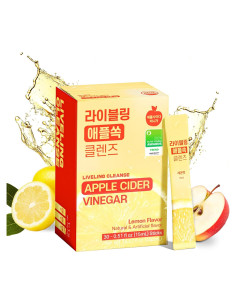 Bebida de Vinagre de Sidra de Manzana Liveling 30 Sticks Limón