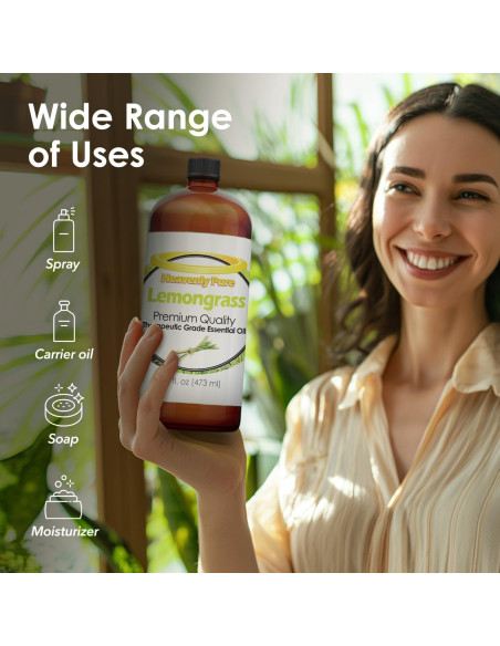 Aceite Esencial de Hierba Limón 473 ml Heavenly Pure - Aromaterapia Aceite Esencial de Hierba Limón 473 ml Heavenly Pure - Aromaterapia