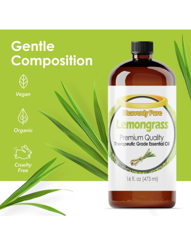 Aceite Esencial de Hierba Limón 473 ml Heavenly Pure - Aromaterapia