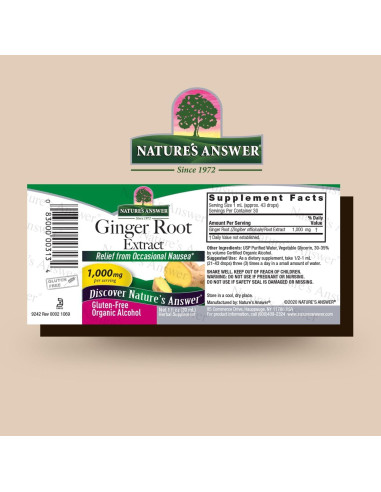 Extracto de Raíz de Jengibre Nature's Answer 29.57 ml Orgánico