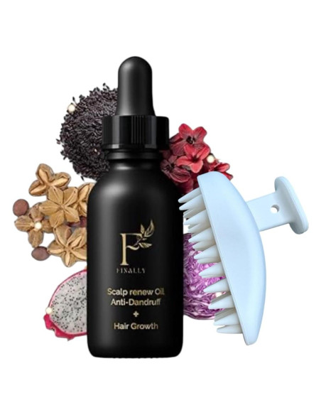 Set Aceite para Cuero Cabelludo y Cepillo Finalmente 368g Set Aceite para Cuero Cabelludo y Cepillo Finalmente 368g