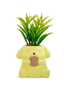 Maceta Mini Cerámica Pompompurin Toynk con Suculenta Artificial