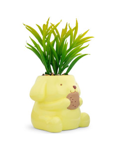 Maceta Mini Cerámica Pompompurin Toynk con Suculenta Artificial 2