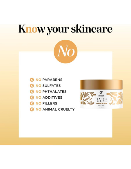 Exfoliante Pre Afeitado Maple Holistics 289g - Vello Encarnado