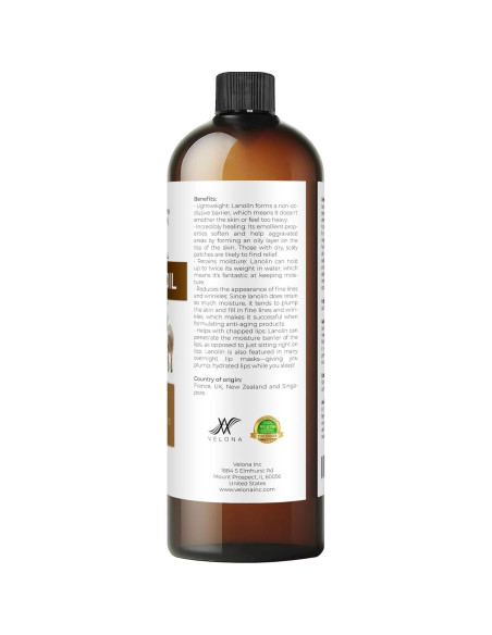 Aceite de Lanolina Velona 473 ml 100% Puro y Natural