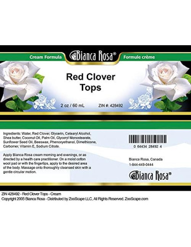 Crema Bianca Rosa Flores de Trébol Rojo 2 Paquetes 56.7 g
