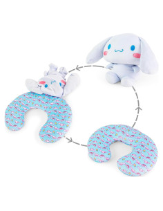 Almohada de Cuello Reversible Cinnamoroll - Peluche Sanrio 35.56x27.94 cm