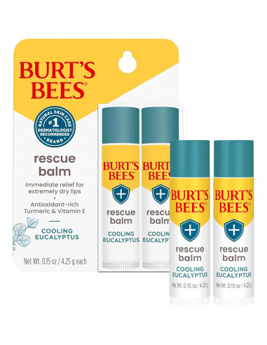 Bálsamo Labial Burt's Bees Rescate Eucalipto 2 Tubos 4.25 g